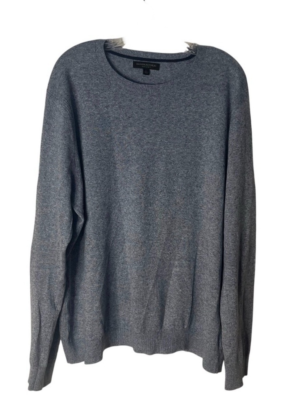 BANANA REPUBLIC Silk Linen Blue Crew Neck Sweater Pullover Mens Size XL - Picture 2 of 10